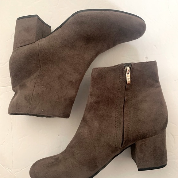 Marc Fisher Brown Suede Ankle Boots - Picture 1 of 9